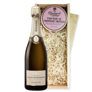 Buy Louis Roederer Collection 243 Champagne 75cl And Pink Marc de Charbonnel Chocolates Box