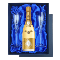 Buy Louis Roederer Cristal Vintage 2014 Brut 75cl in Blue Luxury Presentation Set With Flutes