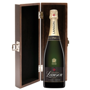 Buy Elm Wood Gift Boxed Lanson Le Black Creation Brut Champagne 75cl
