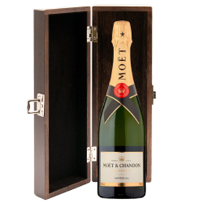 Buy Elm Wood Gift Boxed Moet And Chandon Brut Champagne 75cl
