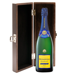 Buy Luxury Gift Boxed Monopole Blue Top Brut Champagne 75cl