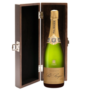 Buy Elm Wood Gift Boxed Pol Roger Rich Demi Sec Champagne 75cl