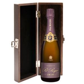 Buy Elm Wood Gift Boxed Pol Roger Rose 2018 Vintage Champagne 75cl