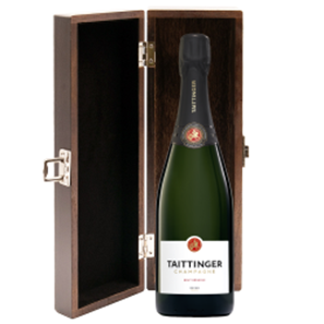 Buy Elm Wood Gift Boxed Taittinger Brut Reserve 75cl