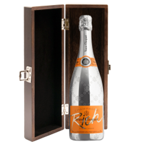 Buy Elm Wood Gift Boxed Veuve Clicquot Rich Champagne