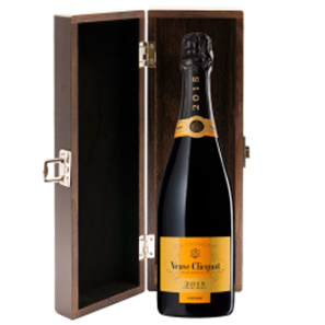 Buy Elm Wood Gift Boxed Veuve Clicquot Vintage 2015 Champagne 75cl
