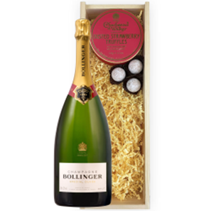 Buy Magnum of Bollinger Special Cuvee Champagne 1.5L And Strawberry Charbonnel Truffles Magnum Box
