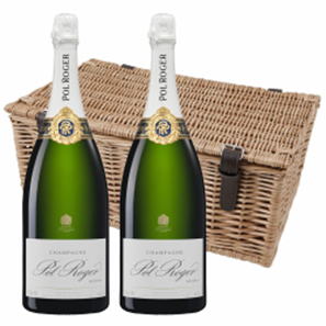 Buy Magnum of Pol Roger Brut Reserve Champagne 1.5L Twin Magnum Hamper (2x150cl)