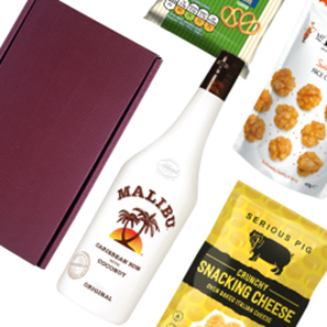Buy Malibu Caribbean Rum 70cl Nibbles Hamper