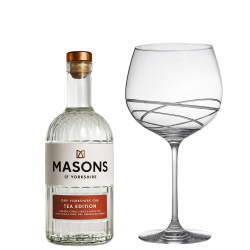 Buy Masons of Yorkshire Tea Edition Gin 70cl And Single Gin and Tonic Skye Copa Glass