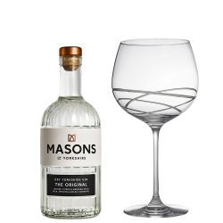 Buy Masons of Yorkshire The Original Gin 70cl And Single Gin and Tonic Skye Copa Glass