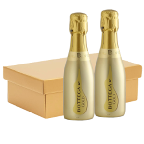 Buy Mini Bottega Gold Brut Prosecco 20cl Twin Hamper Gift Box