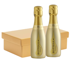 Buy Mini Bottega Gold Brut Prosecco 20cl Twin Postal Box