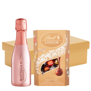 Buy Mini Bottega Rose Gold Prosecco 20cl And Chocolates In Gift Hamper