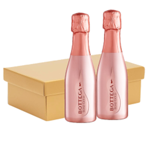 Buy Mini Bottega Rose Gold Prosecco 20cl Twin Hamper Gift Box