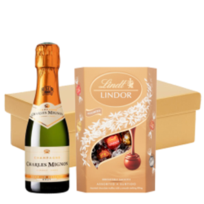Buy Mini Charles Mignon Brut Champagne 20cl And Chocolates In Gift Hamper