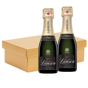 Buy Mini Lanson Le Black Creation Brut 20cl Twin Hamper Gift Box