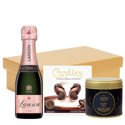 Buy Mini Lanson Le Rose Champagne 20cl & Candle Gift Hamper