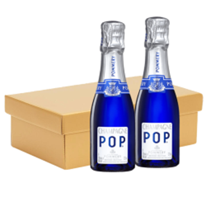 Buy Mini Pommery POP Brut Champagne 20cl Twin Hamper Gift Box