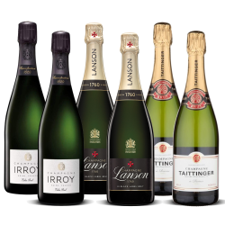 Buy Mixed Case Champagne 6 x 75cl - comprises 2 x Taittinger, 2 x Lanson le Black, 2 x Irroy