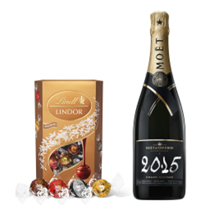 Buy Moet And Chandon Brut, Vintage, 2013-15 With Lindt Lindor Assorted Truffles 200g