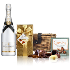 Buy Moet and Chandon Ice White Imperial 75cl And Chocolates Hamper