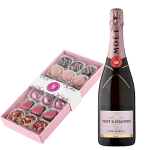 Buy Moet & Chandon Rose 75cl and Assorted Box Of Celebration Chocolates 235g