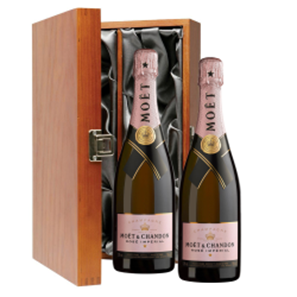 Buy Moet & Chandon Rose 75cl Twin Luxury Gift Boxed Champagne (2x75cl)