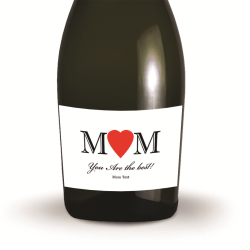 Buy Personalised Prosecco - Heart Mam Label