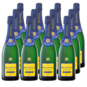 Buy Monopole Blue Top Brut Champagne 75cl Case of 12