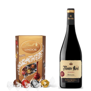 Buy Monte Real Reserva 75cl Red Wine With Lindt Lindor Assorted Truffles 200g