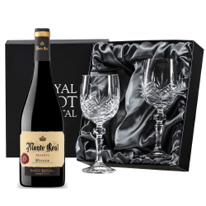Buy Monte Real Reserva 75cl Red Wine, With Royal Scot Wine Glasses