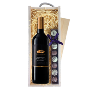 Buy Mourvedre Old Vine Shiraz 75cl Red Wine & Truffles, Wooden Box
