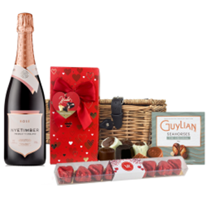 Buy Nyetimber Rose English Sparkling Wine 75cl And Chocolate Love You Hamper