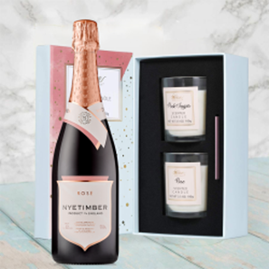 Buy Nyetimber Rose English Sparkling Wine 75cl With Love Body & Earth 2 Scented Candle Gift Box