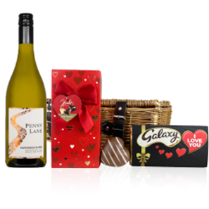 Buy Penny Lane Sauvignon Blanc 75cl White Wine And Chocolate Valentines Hamper