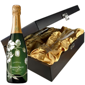 Buy Perrier Jouet Belle Epoque Brut, Vintage, 2014 And Flutes In Luxury Presentation Box