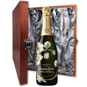 Buy Perrier Jouet Belle Epoque Brut, Vintage, 2014 And Flutes In Luxury Presentation Box