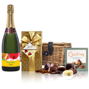 Buy Personalised Champagne - Birthday Balloons Label And Chocolates Hamper