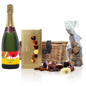 Buy Personalised Champagne - Birthday Balloons Label And Chocolates Hamper