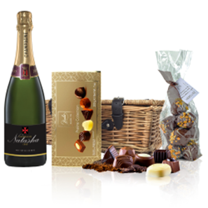 Buy Personalised Champagne - Black Label And Chocolates Hamper