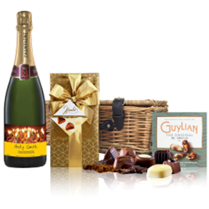Buy Personalised Champagne - Candles Label And Chocolates Hamper