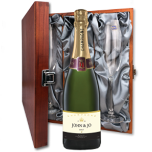 Buy Personalised Champagne - Gold Fabulous Label And Flutes In Luxury Presentation Box