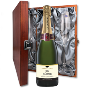 Buy Personalised Champagne - Graduation Label And Flutes In Luxury Presentation Box
