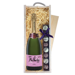 Buy Personalised Champagne - Mothers day & Truffles, Wooden Box