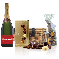 Buy Personalised Champagne - Red Label And Chocolates Hamper