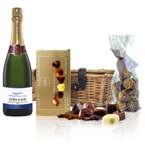Buy Personalised Champagne - Sapphire Anniversary Label And Chocolates Hamper