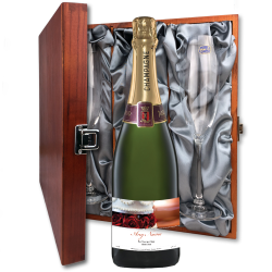 Buy Personalised Champagne - Wedding Cake Label And Flutes In Luxury Presentation Box