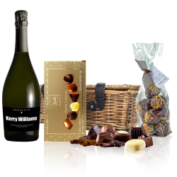 Buy Personalised Prosecco - Black Label And Chocolates Hamper