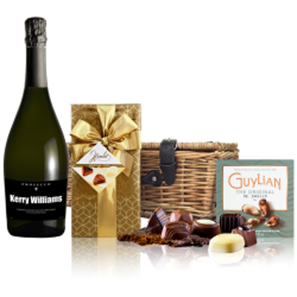 Buy Personalised Prosecco - Black Label And Chocolates Hamper